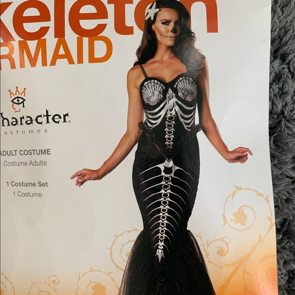 Skeleton Mermaid Costume & Accessories